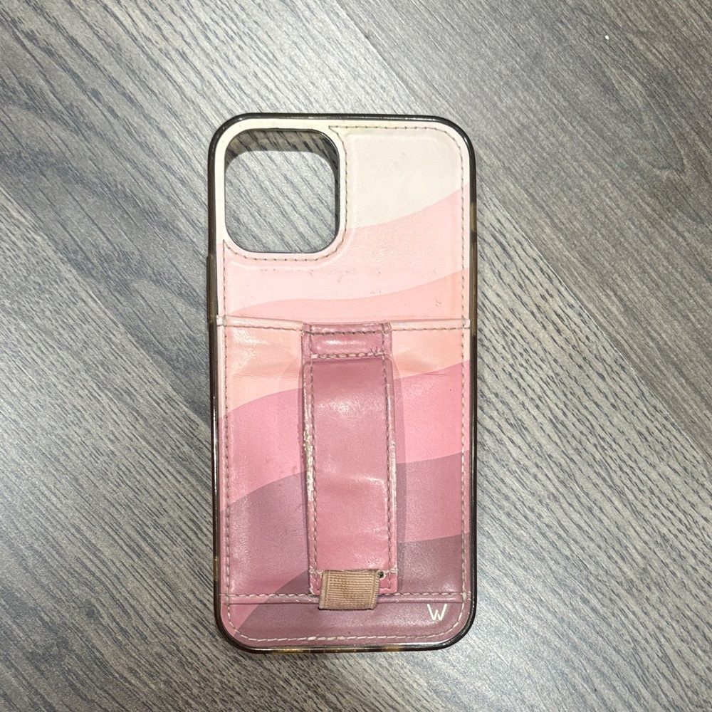 Walli Blush Wave Phone Case with Kickstand/Finger Loop